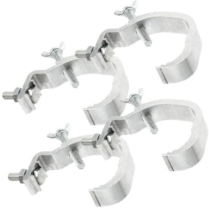 HOMOCONO 4pcs Truss Light Hooks for Stage Lights Mounting Bracket Hooks Heavy Duty Lamp Accessories for Outdoor and Ceiling Bulbs
