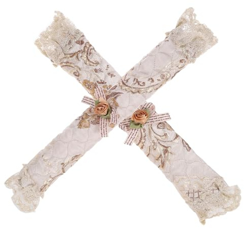 TEHAUX Copri Maniglie Per Frigorifero Ricamato Rosa, Protezione Maniglia Pizzo Decorativo, Set Da Per Elettrodomestici Cucina, Lavabile e Riutilizzabile, Comfort e Protezione Dal Freddo Invernale