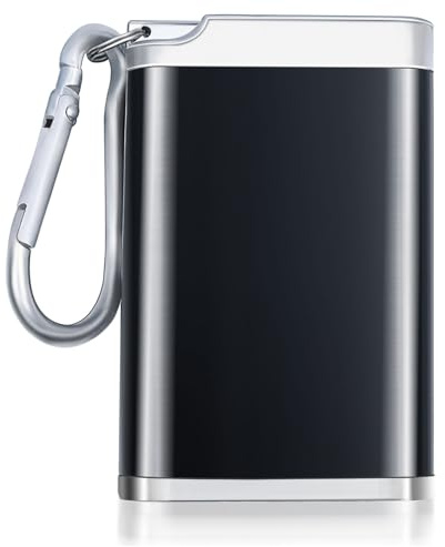 Primasage Cenicero Portatil, Diseño Portátil y a Prueba de Polvo, Cenicero de Bolsillo Cuadrado es Inodoro y Compacto, Ceniceros Portátiles es Adecuado para Viajes al Aire Libre (Negro)