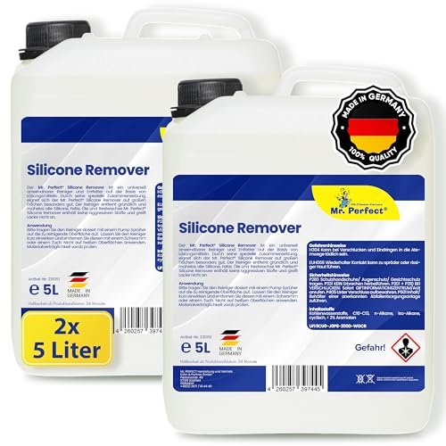 Mr. Perfect® - Silikonentferner 2x5L | Wachsentferner für Autolack| Der Silikonreiniger entfernt mühelos Fette, Öle & Silikon | Effektive Reinigung | Für große Flächen geeignet