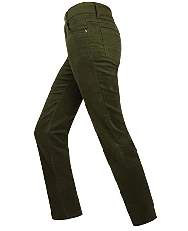 Hoggs of Fife Catrine Ladies Stretch Moleskin Jeans Forest Green 18 Reg