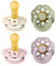 BIBS Boheme Schnuller 4er-Pack. BPA-frei, Kirschform Nippel. Naturkautschuk/Latex, Hergestellt in Dänemark. Größe 1/2, (0-6 Monate/6-18 Monate), (4er Pack), Dusky Lilac Mix