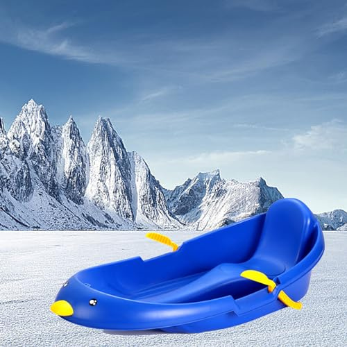 Children's Snowboard Sledge, Adult Sledge with Backrest, Thickened Wear-Resistant Sledge, Winter Snow Sleds