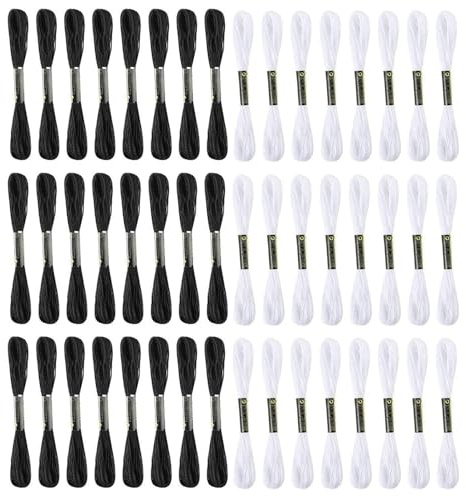 EHDWXVZM 48 stycken broderigarn, gör-det-själv-broderimaterial, stickade trådar, handstickade tillbehör, sytråd, gör-det-själv-pysselmaterial