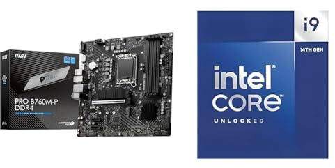 MSI PRO B760M-P DDR4 Motherboard + Intel® Core™ i9-14900K Desktop Processor 24 cores