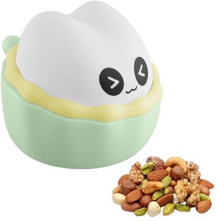 Silicona Taza de Merienda Bebés, Vasos para Refrigerios a Prueba de Fugas, Contenedor de Alimentos para Bebés, apto para Lavavajillas, Con tapa de Silicona Suave, apto para Microondas y (verde)