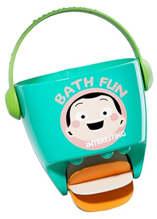 alloneslife Jouet de bain pour bébé de dessin animé avec pulvérisateur, seau d'arrosage, jouet de baignoire pour les tout-petits, développement moteur fin