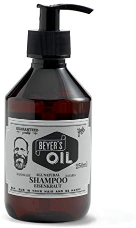 Beyer’s Oil Shampoo Eisenkraut für Männer - 250ml - 100% natürliches Bartpflege Bartshampoo - Macht den Bart weich und glatt