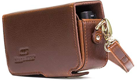 Megagear Protective Leder Brown Camera Hülle für Sony Cyber-Shot DSC-RX100 V, DSC-RX100 IV mit 24-70 mm Objektiv, DSC-RX100 III, DSC-RX100 II - Braun