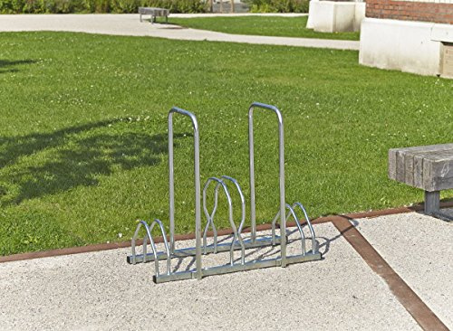 Râtelier 3 vélos sur 2 niveaux avec 2 arceaux pour antivol Mottez B129V3AR