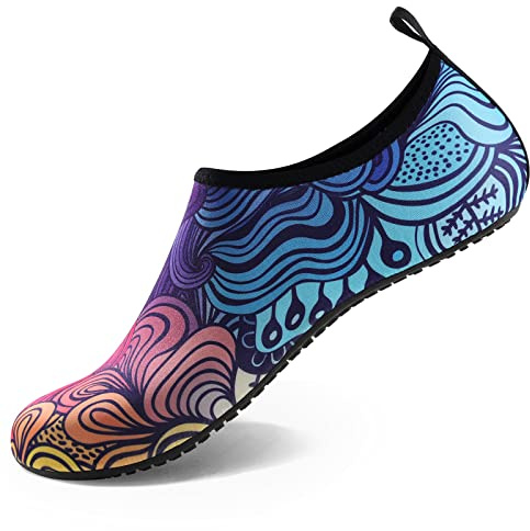 Water Shoes for Women Men Quick-Dry Aqua Socks Swim Beach Barefoot Yoga Exercise Wear Sport Accessories Pool Camping Must Haves Adult Youth Size 7-8Women/6-7Men