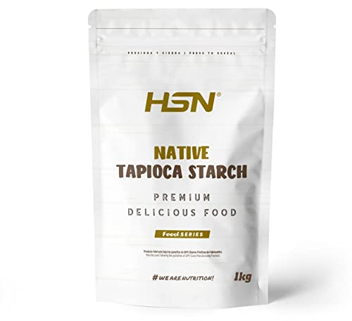 HSN Almidón de Tapioca | Sabor Natural 1Kg = 67 Servicios | 100% Natural Origen Yuca | Ideal Recetas Sin Gluten Espesante | Sin Azúcares Ni Excipientes | No Incluye Dosificador | No-GMO, Vegano