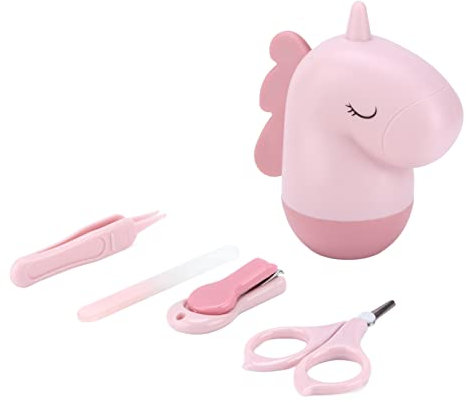 Baby-Nagelschneider, Fester, Baby-Nagelknipser, Nagelknipser-Set, Griff, Ergonomisches Design, Komplette Werkzeuge, Niedliches Cartoon-Form-Baby-Nagelset mit Pinzette,