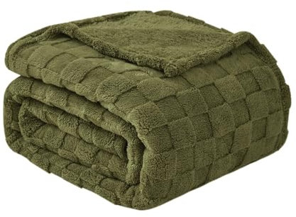 Good Nite Manta Plaid Suave y Cálida de Cuadros - Manta Sofa y Mantas para Cama, Blanket para Cama Grande, Mantas Cuatro Estaciones para Primavera Verano Otoño e Invierno