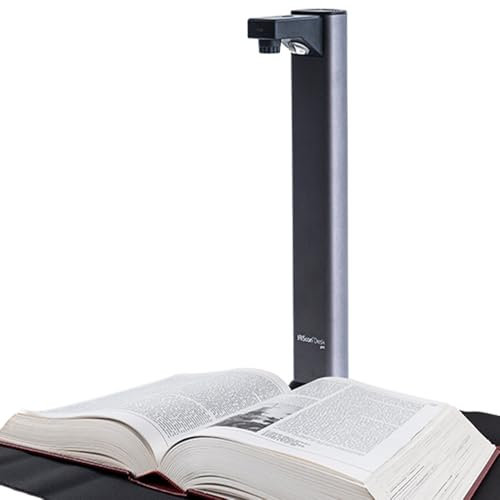 IRIScan Desk escáner de documentos, escáner de libros - v7pro:4K UltraHD | 18MP | 600dpi | escáner portátil | ver | documento camera |OCR|IA aplanamiento| escaneo automático | borrado dedos | Win Mac