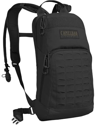 CamelBak M.U.L.E. Taktischer Trinkrucksack mit 3 l Mil-Spec Crux-Reservoir-Blase – Molle, Schwarz