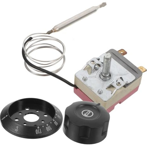 WEKADRIN Termostato Per Scaldabagno Elettrico Friggitrice Ad Termometro Regolabile Include Viti e Terminali Crimpare Controllo Temperatura Per Cucina