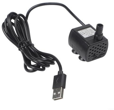 Mini bomba de agua sumergible, bomba de fuente de agua sin escobillas para jardín, estanque, piscina, pecera, baño de pájaros, con boquilla ajustable, caudal de 200 l/h