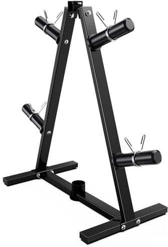JX FITNESS Soporte olímpico de almacenamiento para discos de peso para gimnasio en casa