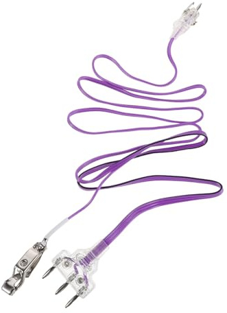 Milisten Fil D'escrime Violet à 3 Broches, Câble de Corps pour Équipement D'escrime, Compatible Compétition, Câble Électronique Haute Sensibilité, Solide et Flexible pour Entraînement