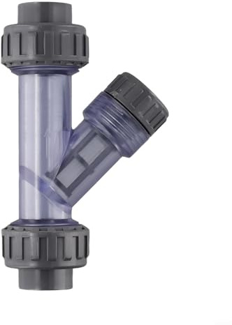 Y-Filter für Aquarium, Aquarium und Bewässerung, I D 20 ~ 63 mm, transparentes PVC mit UPVC-Körper für einfache Inspektion und Wartung (Innendurchmesser 25 mm)