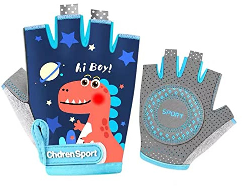 LEXINCHENG Gants de vélo Garçon Fille Enfants Âge 3 4 5 6 7 8 9 10 11 12 (Bleu, S)