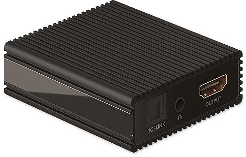 goobay 58477 Extracteur audio HDMI 4K@60 Hz (Ultra HD 2160p) / Convertisseur audio Hdmi/HDMI vers HDMI/Pour vidéoprojecteur, barre son avec lecteur Blue ray, système Hi-Fi, TV et PS5, Xbox