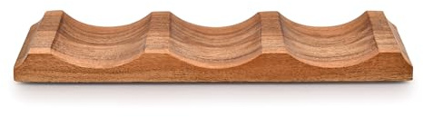 EDHAS Tisch-Weinregale aus Akazienholz, für 3 Flaschen, Weinregal, Organizer für Heimdekoration, Bar und Speisekammer (30,5 x 10,2 x 2,5 cm)