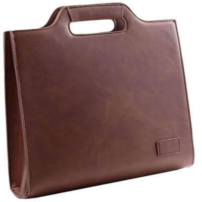 WATIIFUFU Borsa Messenger Uomo Vintage in Pelle Pu Grande Capacità e Chiusura a Zip Liscia, per Utilizzo Quotidiano e Viaggi di Lavoro