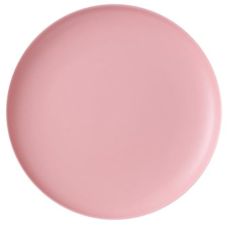 Ciieeo Pink Dinner Plates Set of 4 Ceramic Steak Plate Microwave Safe Inches for Party Celebration