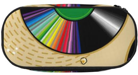 HDTVTV Disques vinyles Trousse à Crayons, étui à stylos, Sac à Crayons Portable avec Fermeture éclair, Trousse à cosmétiques