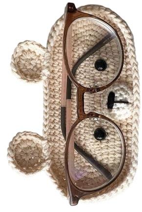 Zeizafa Support de lunettes fait à la main en crochet sur le thème des animaux - Plateau de rangement de lunettes pour la maison et le bureau