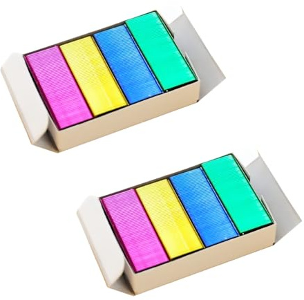 1600Pcs Color Staples DIY Shop Stapler Refills Standard Book Mini Staples Office School Supplies (24/6mm)