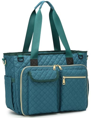 BlesMaller Borsa da lavoro da donna con scomparto per laptop, grande insegnante, borsa per scuola, ufficio, lavoro