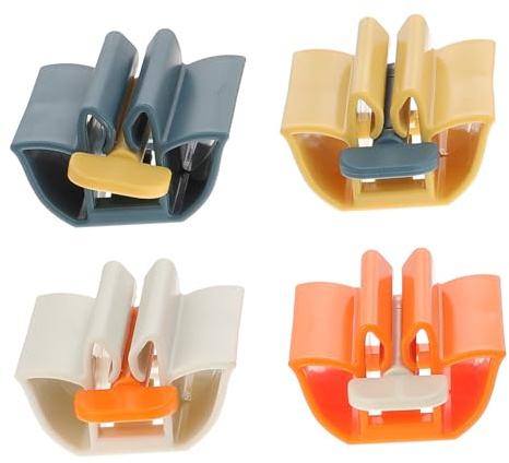 HIAKDOFT 4pcs Toothpaste Tube Squeezer for Home Use Manual Extruder for Toothpaste Hand Cream Facial Cream Space-Saving Design in White Blue Yellow and Orange