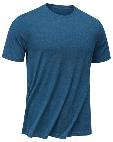 PINSPARK Sportskjorta för män, kortärmad, funktionell skjorta, snabbtorkande, sport, t-shirts, sommar, UPF 50 UV-skjorta, andas, sportskjorta, män, gym, löptröja med reflekterande ränder