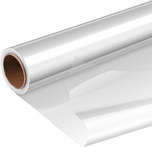 volila Klare Zellophanrolle – 40cm x 30cm Zellophanfolie für Geschenkkörbe – 3 mm Dick Mehrzweck-Zellophanfolie für Blumenstrauß, Geschenkkörbe, Floristenfolie, Lebensmittelverpackung (1 Rolle)