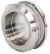 SCHMIDT security tools Muschelgriff Modell B Edelstahl Silber, Schiebetür-Griff, Griffmulde, Muldengriff, Glastürgriff 58 mm rund, Bohrdurchmesser 46 mm auch als Türgriff oder Möbelgriff geeignet