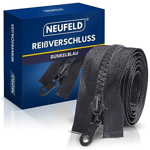 NEUFELD® Reißverschluss in Schwarz 70cm [VORTEILSPACK] - Reissverschluss für Jacken, Taschen, Bettwäsche - Zipper