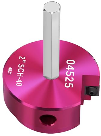 JYINCPED PVC Fitting Saver 2-Inch Head,2 PVC Pipe Reamer with 3/8-Inch Hex Shaft,Socket Saver Plumbing Tool Plastic Pipe Fitting Reamer for Sch.40 CPVC ABS Hub,Fit Standard 1/2 Drills