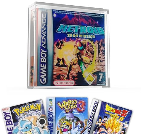 Vitrina Protectora Acrílica para Juegos de Game Boy Advance - Caja metacrilato Transparente para Videojuegos GBA - Antipolvo y Seguridad para Coleccionistas de Videojuegos (1 Unidad)