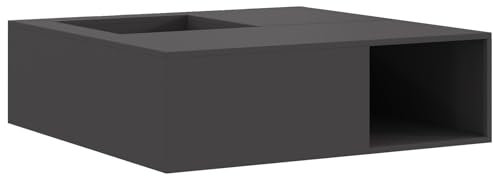vidaXL Braise Noir 100 x 100 x 30 cm Acier laminé à Froid, Brasero carré Moderne, Chauffage Portable, Fer Durable, Finition Mate, Moments conviviaux, Plaisir du feu de Camp
