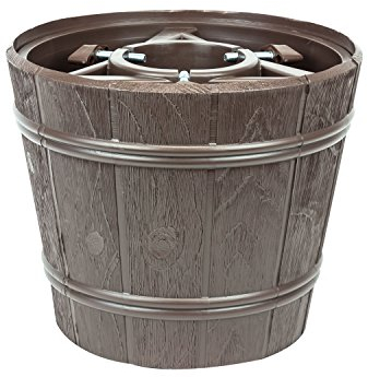Christbaumständer Kunststoff D 30 cm braun Holzdekor Weihnachtsbaumständer