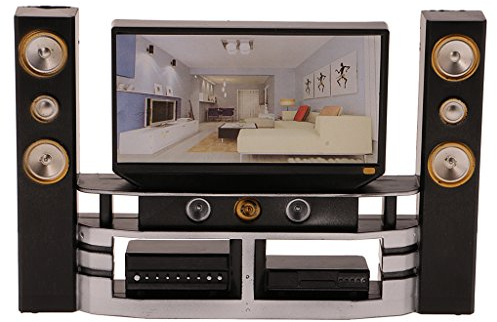 Tiuimk Hi-Fi TV Cabinet Combo Set for 1/6 Blythe Dolls Dollhouse Furniture