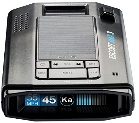 Escort MAX 3 Laser Radar Detector - Bluetooth Connectivity, Premium Range, Advanced Filtering, AutoLearn Technology, Voice Alerts, OLED Display, Apple CarPlay and Android Auto Compatible