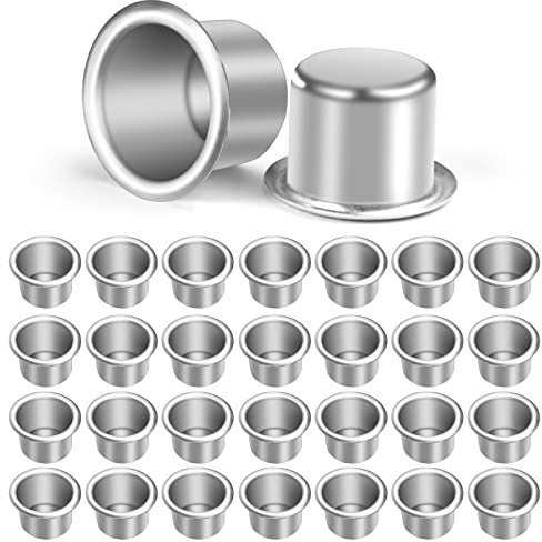 AOMIG Kerzenhalter für Stabkerzen, 30 Stück Metall Klein, Teelichter, Silber Kerzeneinsatz Tafelkerzen, für Baumkerzen, Stabkerzenhalter Deko, Kerzenleuchter