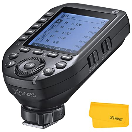 Godox XProII-C Disparador de Flash Canon, TTL 2.4G inalámbrico Canon Disparador Remoto HSS 1/8000s, función de escaneo, Pantalla Grande, Bluetooth Flash transmisor Compatible para Canon Cámara