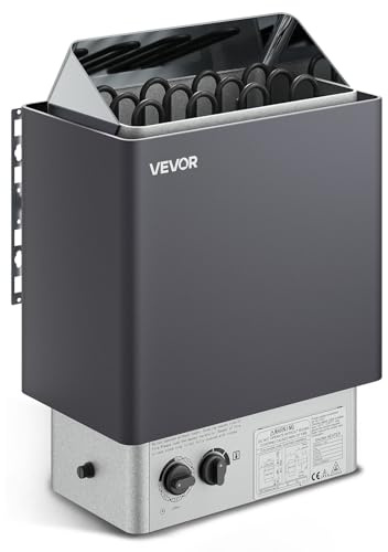 VEVOR Sauna Heater,220V Electric Sauna Stove, Steam Bath Sauna Heate 3h Timer and Adjustable Temp for Max. 176-318 Cubic Feet, Home Hotel Spa Shower Use (6KW)
