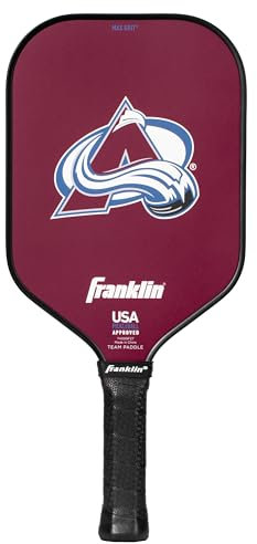 Franklin Sports NHL Colorado Avalanche Pickleball Paddle – Palas Oficiales de Pickleball del Equipo de la NHL – Palas de Pickleball aprobadas por USAP (USAPA) Logotipos auténticos