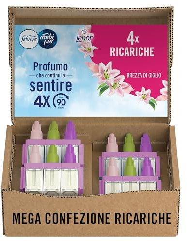 Febreze 3Volution Duftstecker 4x Nachfüllflakons Lilienbrise, 3 Abwechselnde Düfte Zum Bekämpfen Von Gerüchen